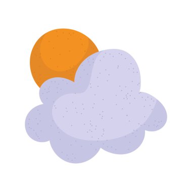 Güneş bulutlu gökyüzü