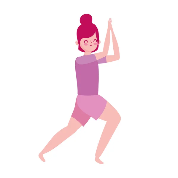 Vrouw doen stretching — Stockvector