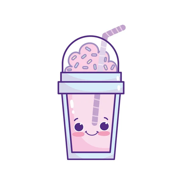 Mignon frappe dessin animé — Image vectorielle