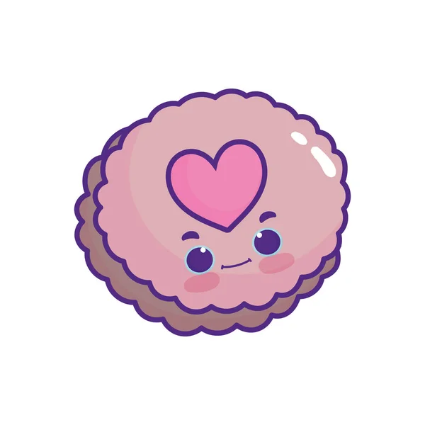 Dessin animé cookie mignon — Image vectorielle