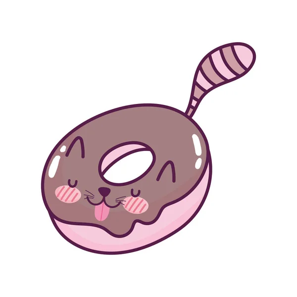 Милый сладкий пончик — стоковый вектор