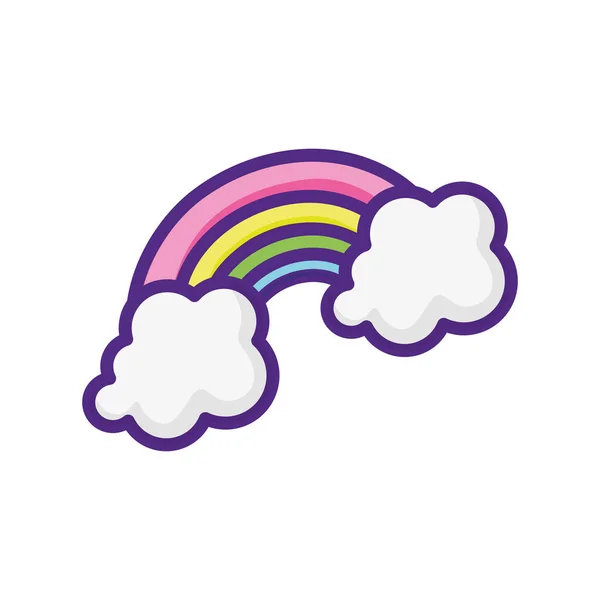 かわいい虹色の装飾 — ストックベクタ