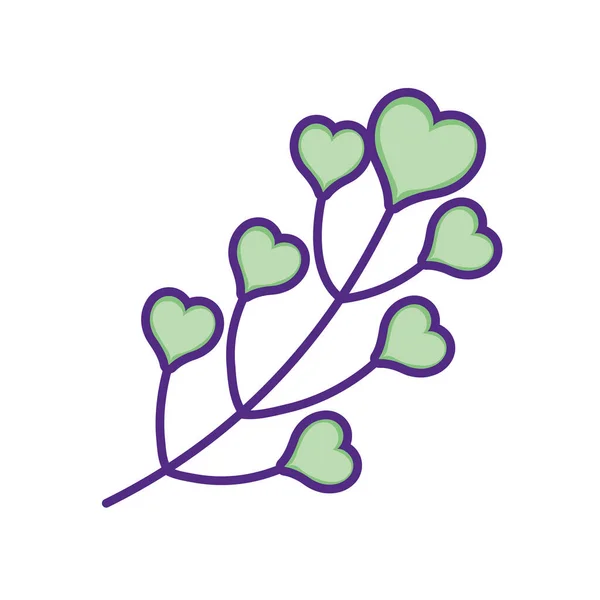 Roztomilé listy větve — Stockový vektor