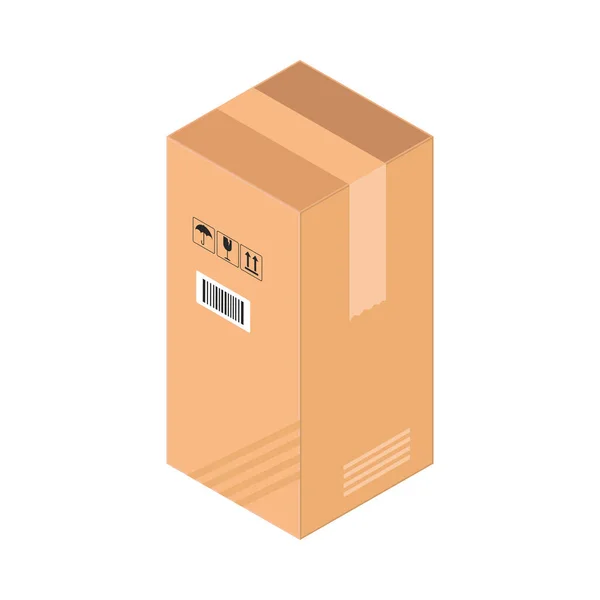 Delivery box cargo — Stock Vector