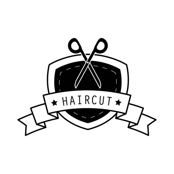 Barbearia corte de cabelo —  Vetores de Stock