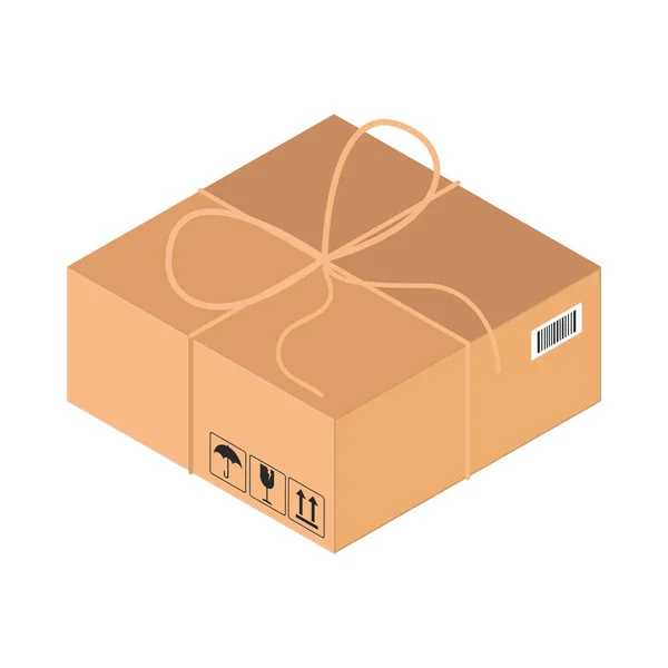 Cardboard box post — Stock Vector