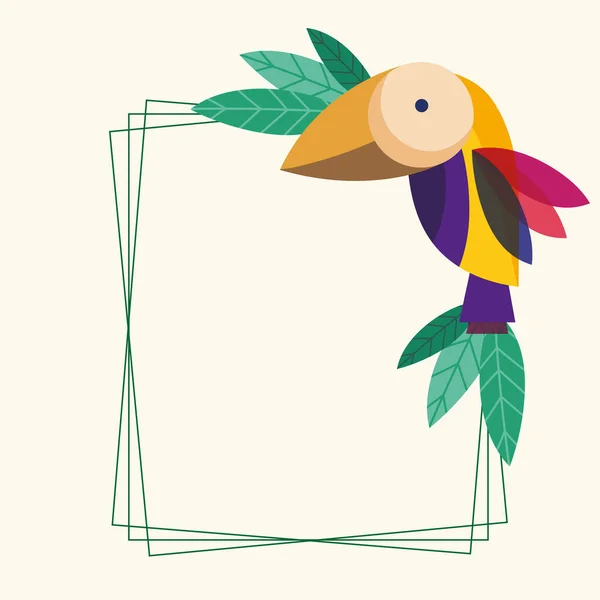 Marco de aves tropicales — Archivo Imágenes Vectoriales