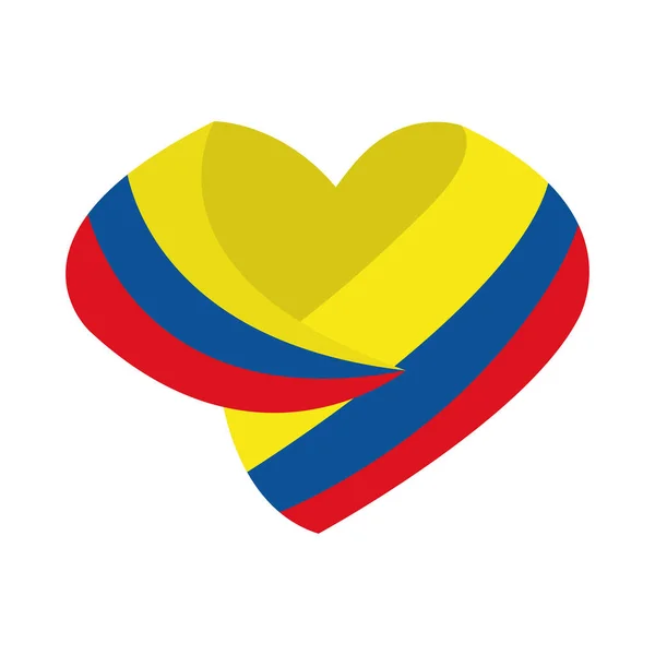 Bandera Colombia patriotismo — Archivo Imágenes Vectoriales