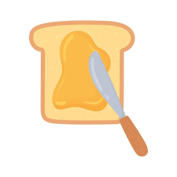 Pão com mel — Vetor de Stock