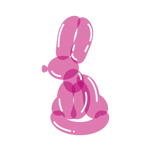 Ballon en forme de lapin — Image vectorielle