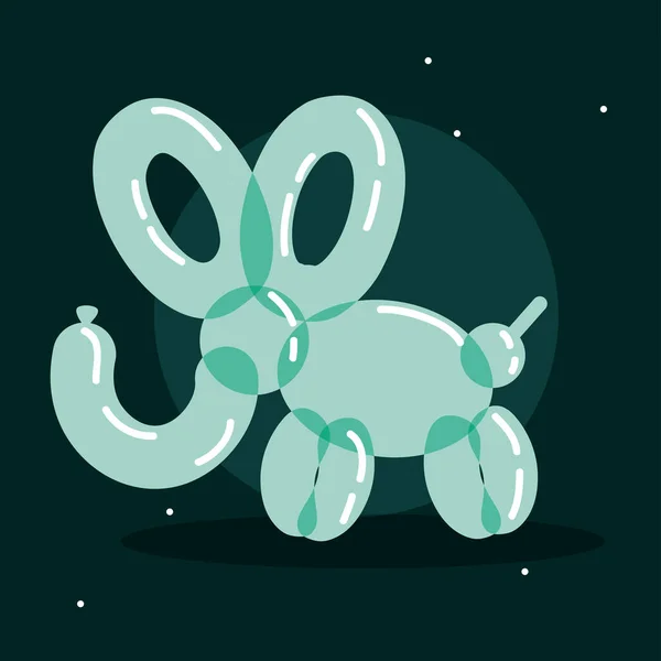 Elefantformad ballong — Stock vektor