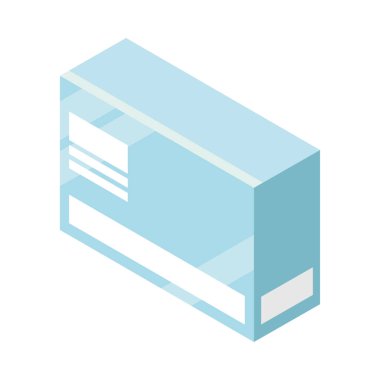 ilaç kutusu izometrik