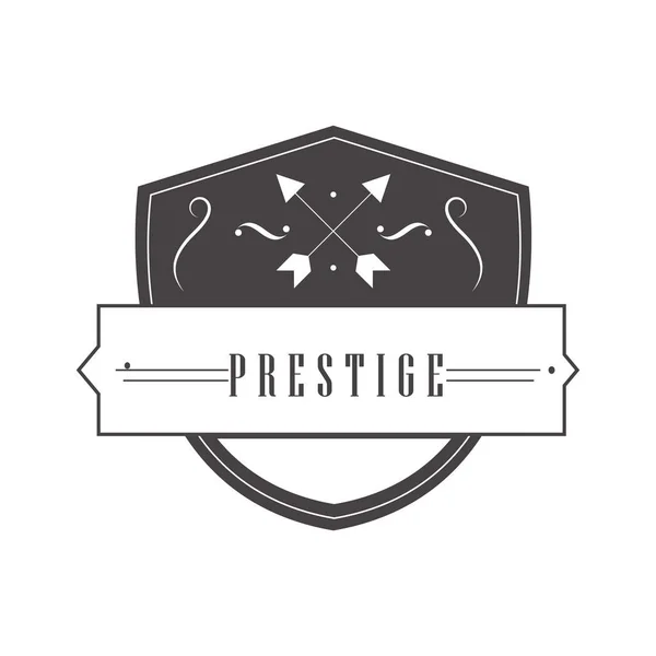 Bouclier prestige vintage — Image vectorielle