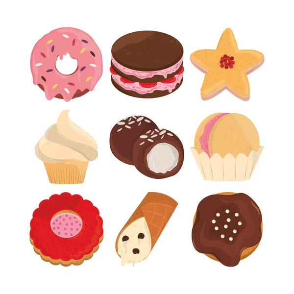 Dessert sweet food — Stockvector