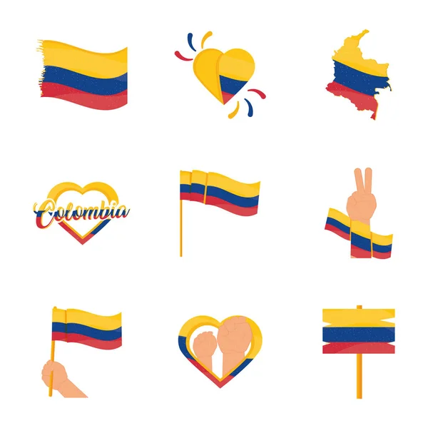 Colombia strike movement — Stock Vector