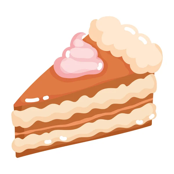 Bakery slice cake — Vector de stock