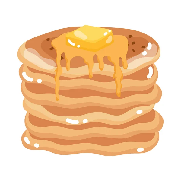 Pfannkuchen mit Sirup — Stockvektor