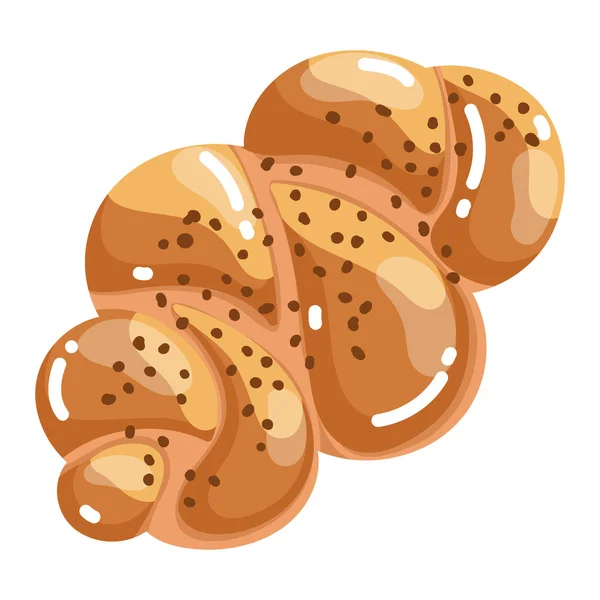 Bakery braid bread — Vetor de Stock