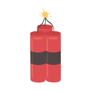 dynamite bomb burning