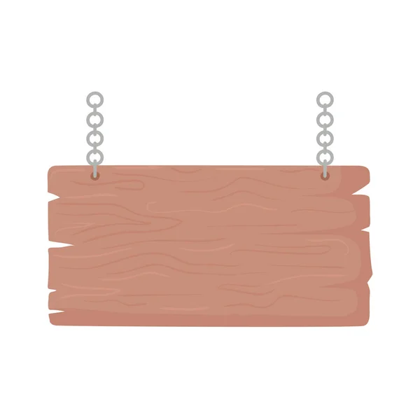 Tablero de madera colgante — Vector de stock