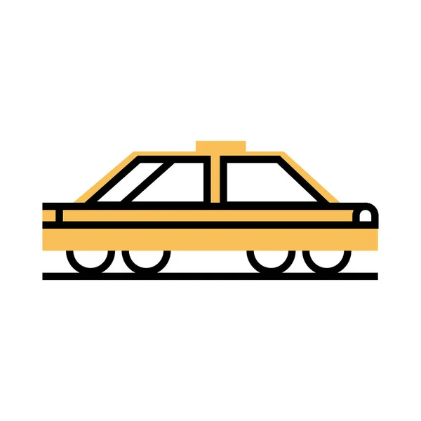 Taxi transport linear — Vector de stock