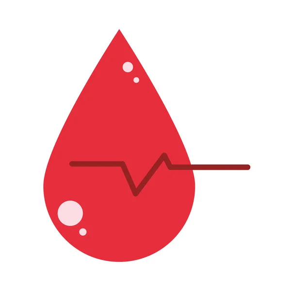 Medical blood beat line — Vector de stock