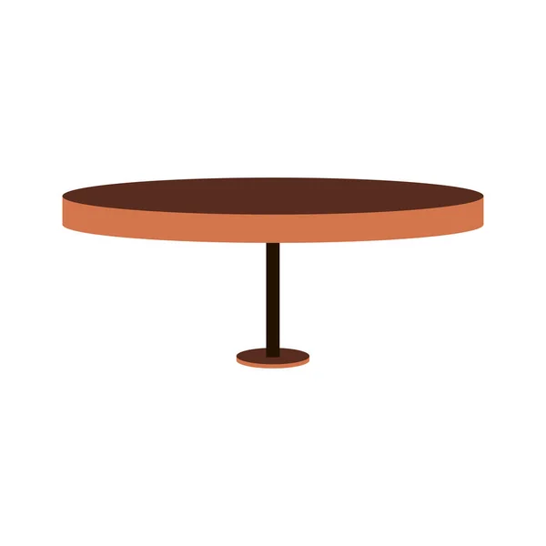 Round wood table — Stockvector
