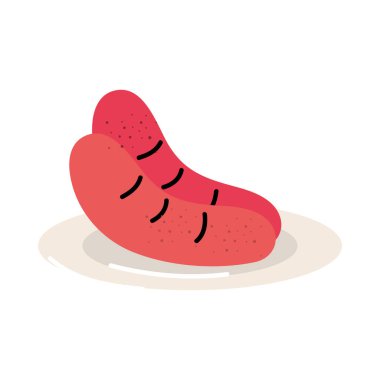 sosis yemeğin üzerine