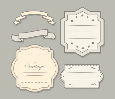 decorative labels ribbon