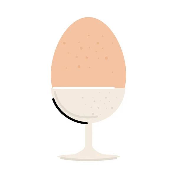 Boiled egg breakfast — Stock Vector