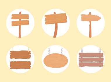 wood empty signboards