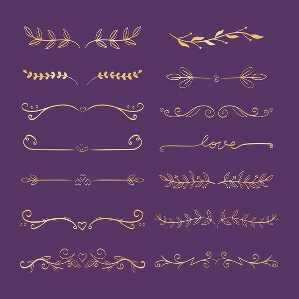 Separadores separadores elegante — Vector de stock