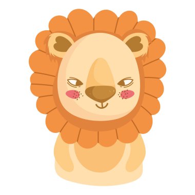 Aslan suratlı hayvan çizgi filmi