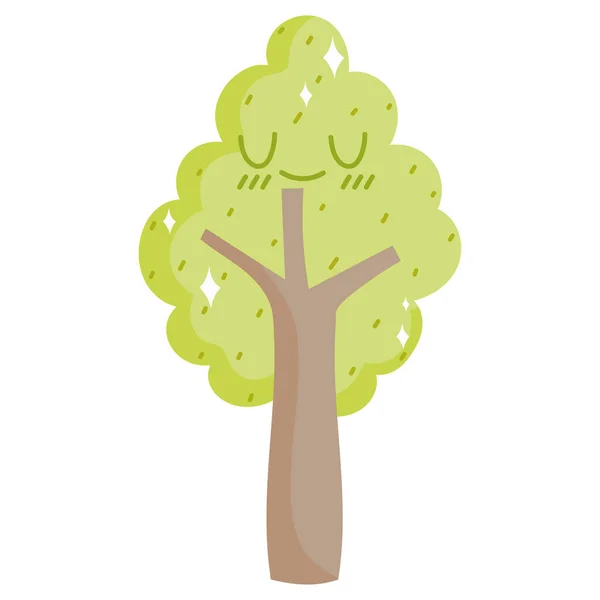 Dessin animé arbre mignon — Image vectorielle