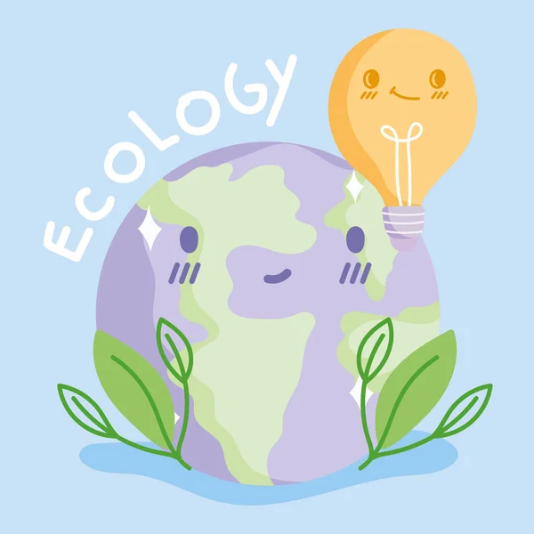 Écologie énergie dessin animé — Image vectorielle