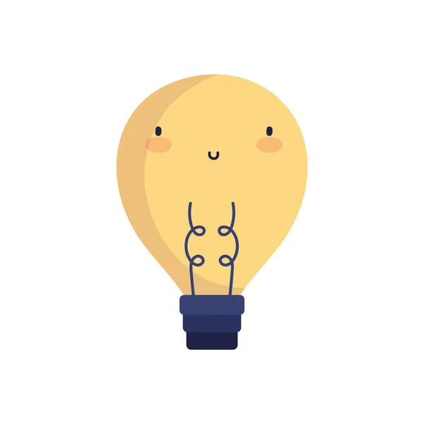 Dessin animé ampoule mignon — Image vectorielle
