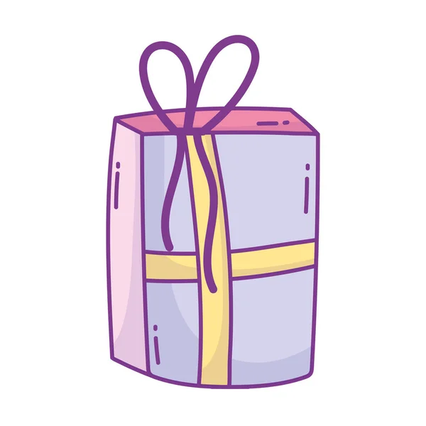 Gift box festive — Stock Vector