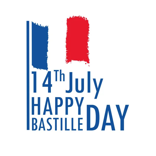 14th july bastille day — Stock Vector