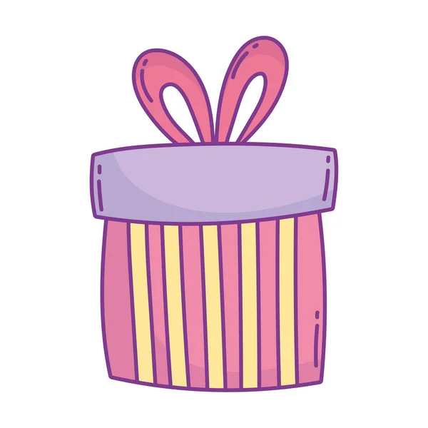 Caja de regalo con arco — Vector de stock