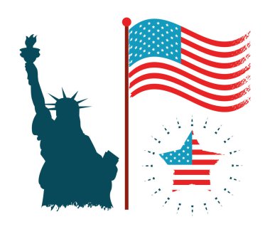 Amerikan bayrağı heykeli özgürlüğü