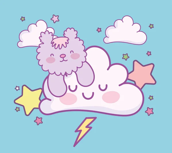 Linda nube animal — Vector de stock