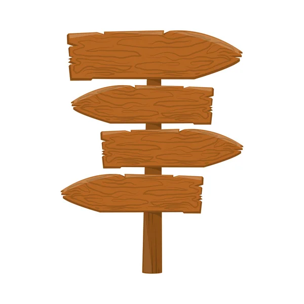 Wegweiser aus Holz — Stockvektor