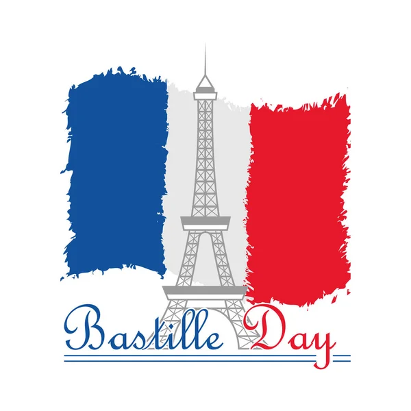 Příznak bastille day — Stockový vektor