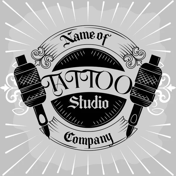 Société studio de tatouage — Image vectorielle