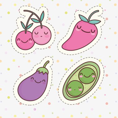 Tatlı sebze çıkartmaları.