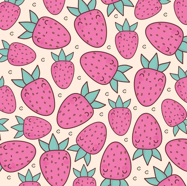 草莓食品模式 — 图库矢量图片