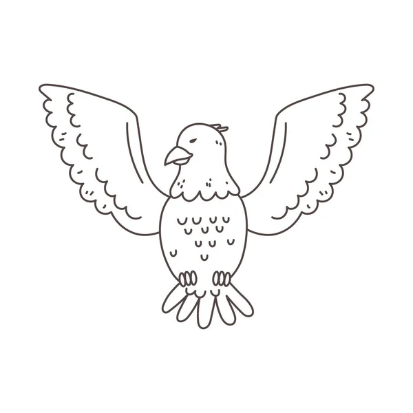 Contorno de águila calva — Vector de stock