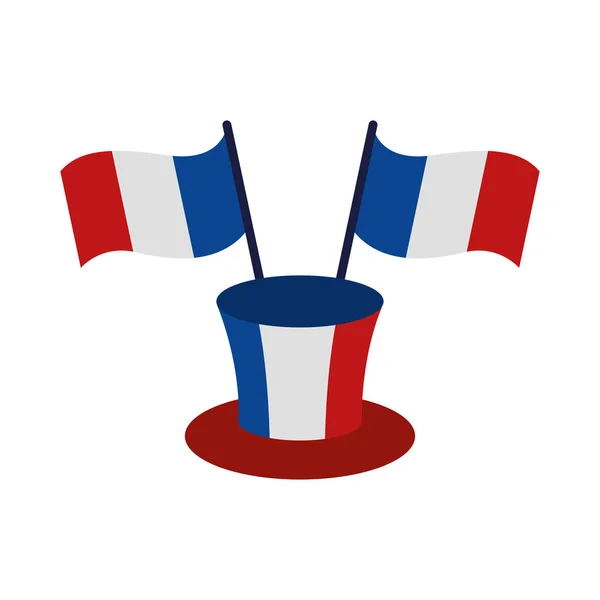 Chapeau drapeau france — Image vectorielle