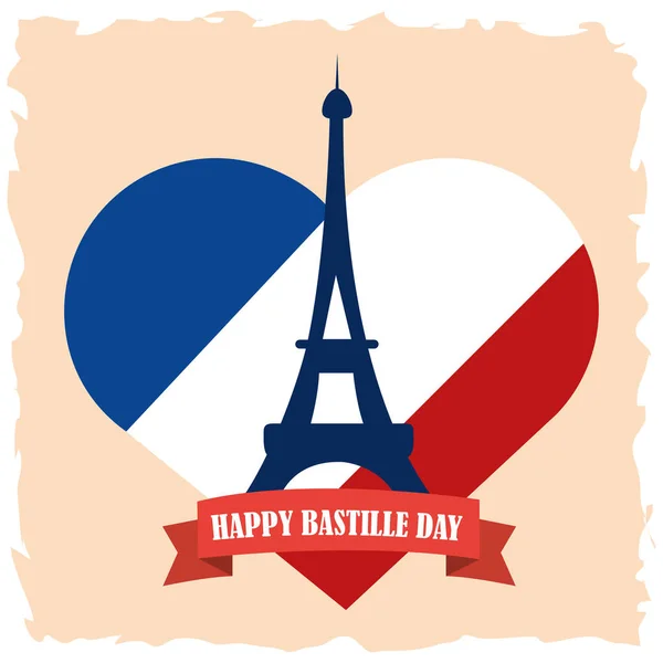 Плакат дня бастилії — стоковий вектор