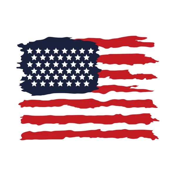 Grunge Americká vlajka tahy — Stockový vektor